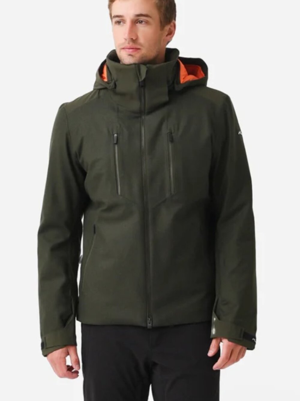 $2,000! NWT Men's KJUS Glacier Ski Jacket Loro Piana Wool - Olive Green - Small